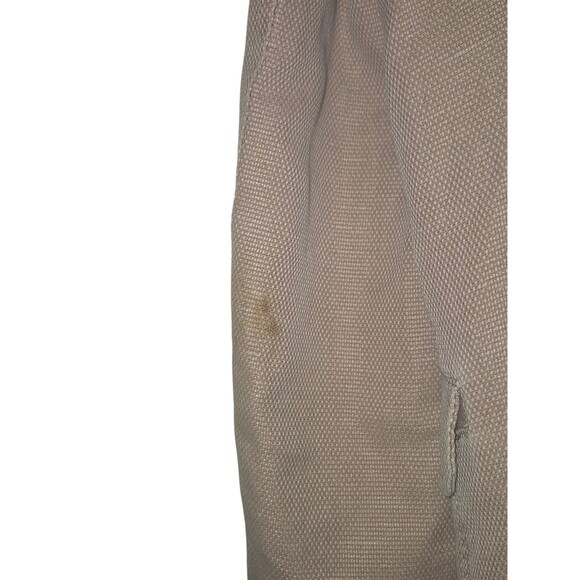 Exibit La Sartoria Mens Blazer 36R Beige Linen Blend Peak Lapel Sport Coat *FLAW - Picture 4 of 5